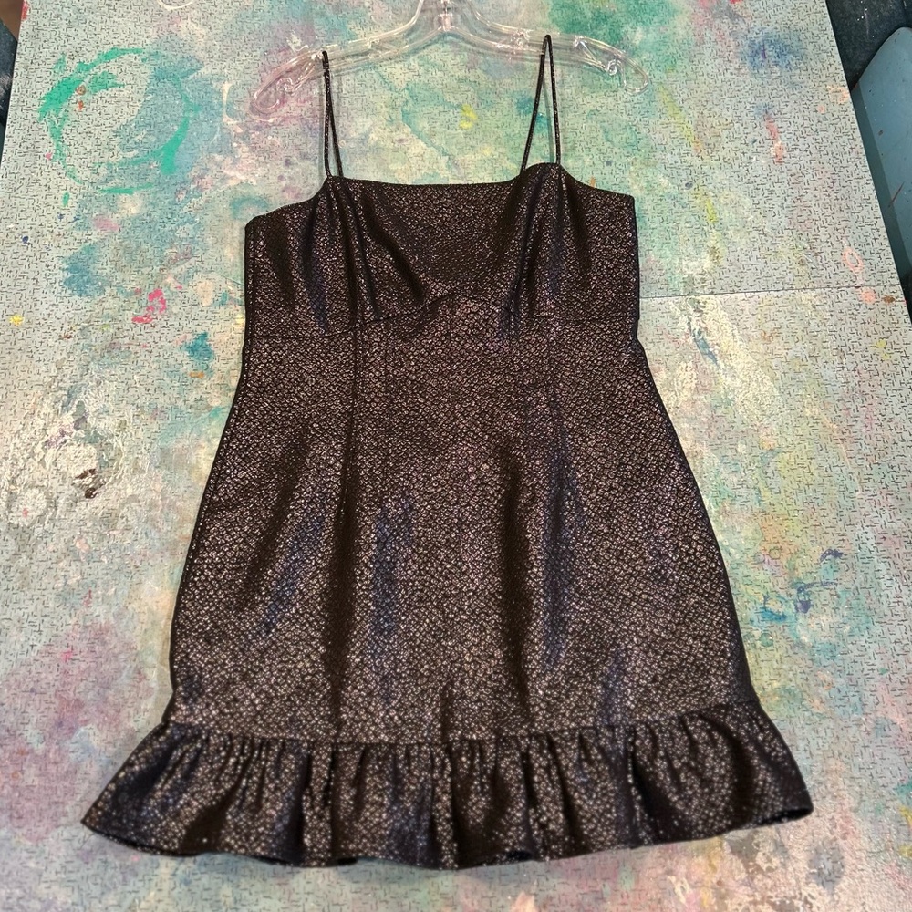 Metallic Snake Skin Mini Dress